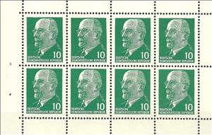 Booklet Pane, Ulbricht,Walter, Germany, Democratic Republic,  , Famous People, Heads of State, Men, Politicians