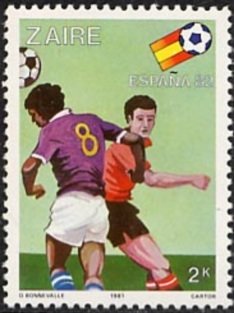 Stamp, World-championship soccer 'España 82', Zaire,  , Sport, Football (Soccer)