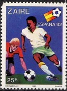 Stamp, World-championship soccer 'España 82', Zaire,  , Sport, Football (Soccer)