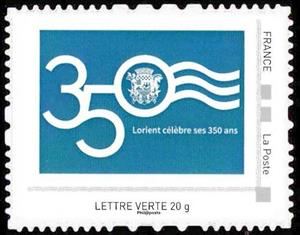Stamp, 350th Anniversary of Lorient, France,  , Anniversaries and Jubilees