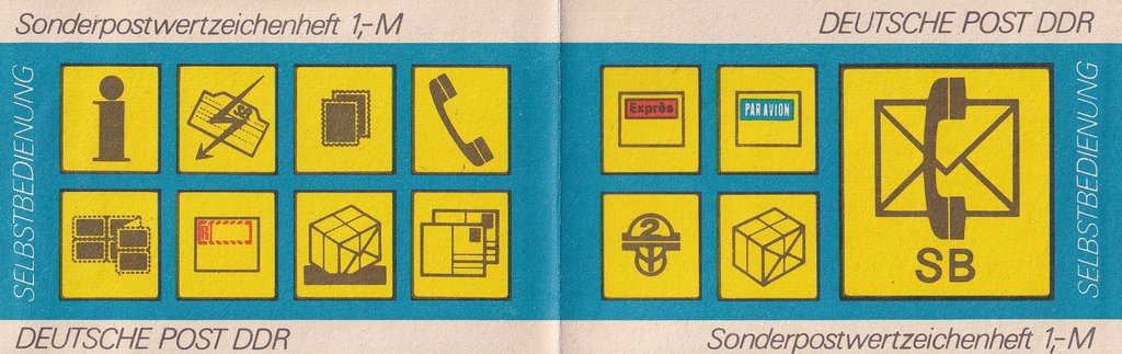 Booklet-Postsymbole (Sonderpostwertzeichen)