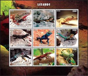 Mini Sheet, Lizards, Cinderellas,  , Animals (Fauna), Lizards