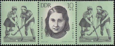Stamp, K.Tucholla, Germany, Democratic Republic,  , Athletes, Hockey, Sports