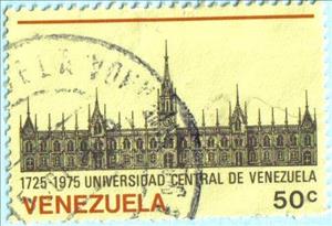 Stamp, Old Central University, Venezuela,  