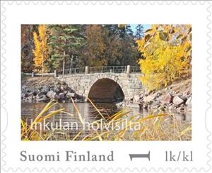 Stamp, Day of Stamps - Ylöjärvi, Inkula's vault bridge, Finland,  , Bridges, Water