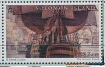 Stamp, The Nelson Touch, Solomon Islands,  , Anniversaries and Jubilees, Naval Battles, Sailing Ships