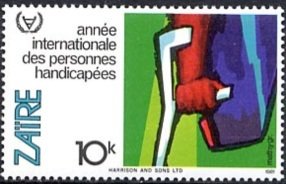 Stamp, Missing A Limb, Zaire,  , Healthcare