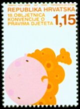Stamp, Convention on the Rights of the Child, Cinderellas,  , Anniversaries and Jubilees, Children
