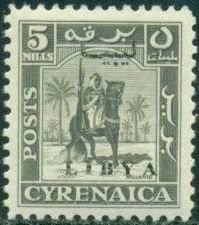 Cyrenaica, Overprinted in Black