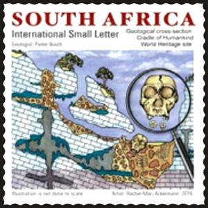 Stamp, Cradle of Humankind, South Africa,  , Geology, UNESCO World Heritage Sites