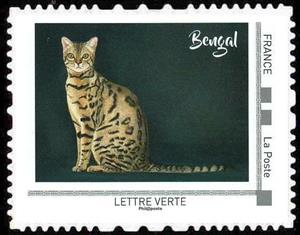 Stamp, Bengal, France,  , Animals (Fauna), Cats, Mammals