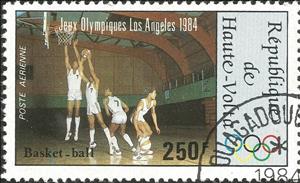Stamp, Basketball, Upper Volta,  , Basketball, Olympic Games