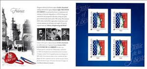 Souvenir Sheet, 13Oth Anniversary of Statue of Liberty, France,  , Anniversaries and Jubilees, Statues