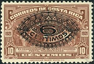 Stamp, Definitive-overprints, Costa Rica,  