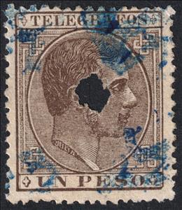 Stamp, Alfonso XII, Philippines,  