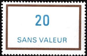 Stamp, Timbre fictif de cours d'instruction, France,  , Numbers, Philately