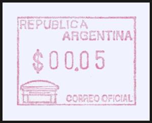 Stamp, ATM Labels, Argentina,  