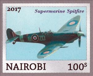 Stamp, Supermarine Spifire, Cinderellas,  , Aircraft