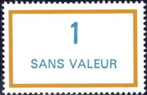 Stamp, Timbre fictif de cours d'instruction, France,  , Numbers