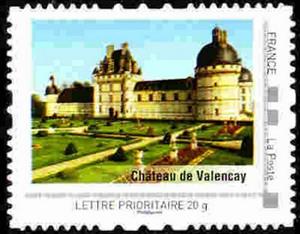 Stamp, Chateau de Valencay, France,  , Castles