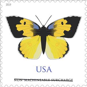 Stamp, California Dogface, United States of America,  , Animals (Fauna), Butterflies, Insects
