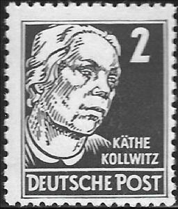 Stamp, Käthe Kollwitz (1867-1945), Germany, Democratic Republic,  , Famous People, Painters, Women