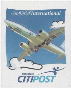 Stamp, Großbrief International, Germany, Modern Private Post Offices,  , Advertisements, Aircraft, Stamps