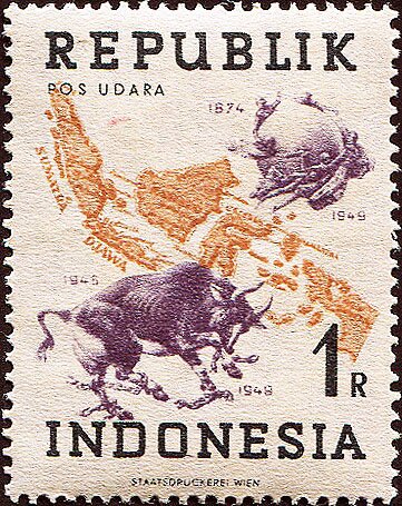 Indonesian archipelago the World Postal monument in Bern