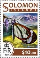 Stamp, Greta oto, Solomon Islands,  , Animals (Fauna), Butterflies, Insects