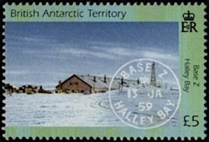 Stamp, Base Z - Halley Bay, British Antarctic Territory (BAT),  , Landscapes, Science