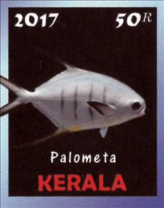 Stamp, Palometa, Cinderellas,  , Animals (Fauna), Fishes