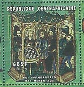 Stamp, King Evilngrodach, Central African Republic,  , Chess
