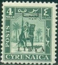 Cyrenaica, Overprinted in Black
