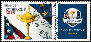 Stamp, Ryder Cup (2nd issue), France,  , Golf, Sports, Trophies