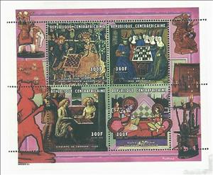 Mini Sheet, Chess, Central African Republic,  , Chess