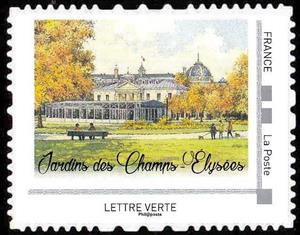 Stamp, Jardins des Champs Elysees, France,  