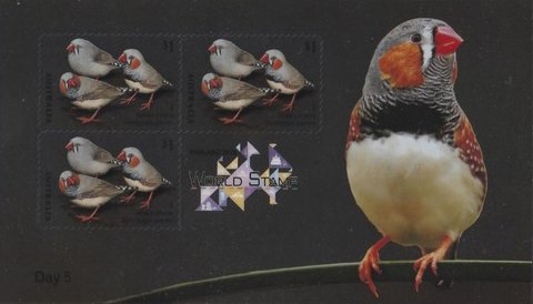 Souvenir Sheet, Exposition Day 5 Sheetlet, Australia,  , Animals (Fauna), Birds, Philatelic Exhibitions