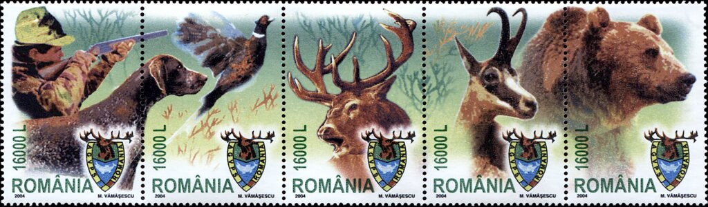 Hunting Scenes - Strip of Five