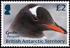 Stamp, Gentoo Penguin, British Antarctic Territory (BAT),  , Animals (Fauna), Birds, Penguins