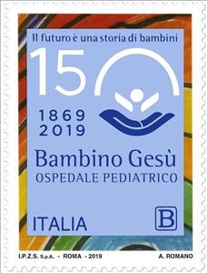 Stamp, Bambino Gesu Pediatric Hospital, Rome, 150th Anniversary, Italy,  , Children, Hospitals, Joint Issues