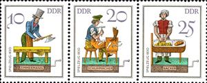 Se-tenant, Manufacturers, Germany, Democratic Republic,  , Professions, Toys