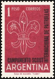 Stamp, International Scout meeting, Argentina,  , Scouting, Seals (Emblems)