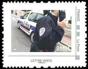 Stamp, The National Guard, France,  