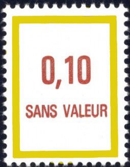 Stamp, Timbre fictif de cours d'instruction, France,  , Numbers