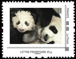 Stamp, Yuan Meng le Panda de Beauval, France,  , Giant Pandas