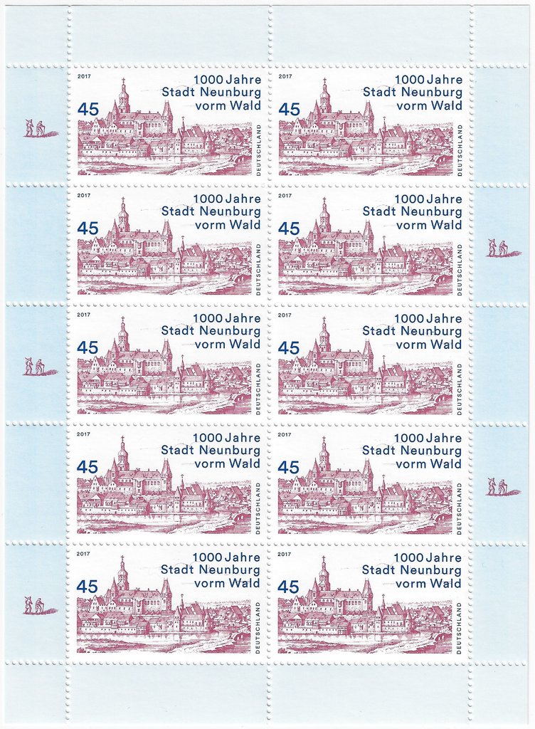1000 Jahre Stadt Neunburg vorm Wald (minisheet of 10)