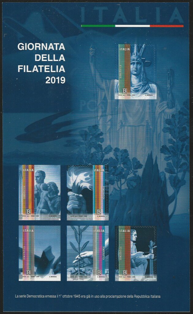 Tribute to the 1945 Values of Democracy Stamps