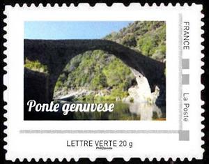 Stamp, Ponte genuvese, France,  , Bridges