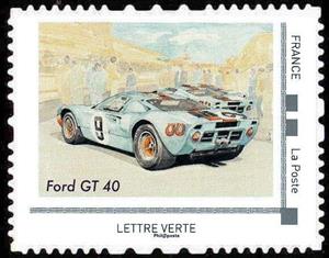 Stamp, Ford GT 40, France,  , Cars