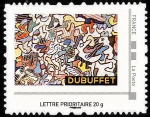 Stamp, Dubuffet, France,  